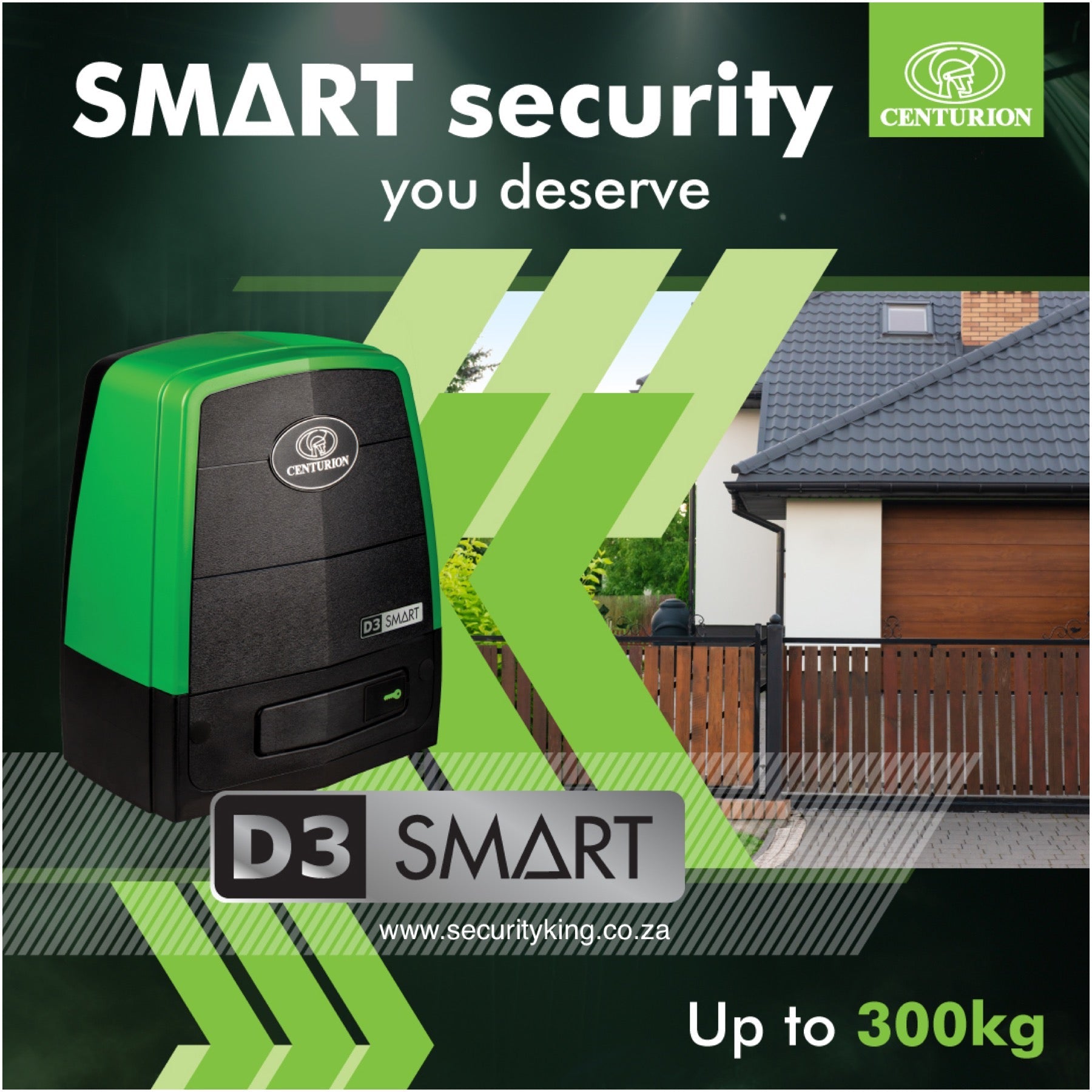 Centurion D3 Smart Gate Motor Kit incl Anti-Theft Bracket