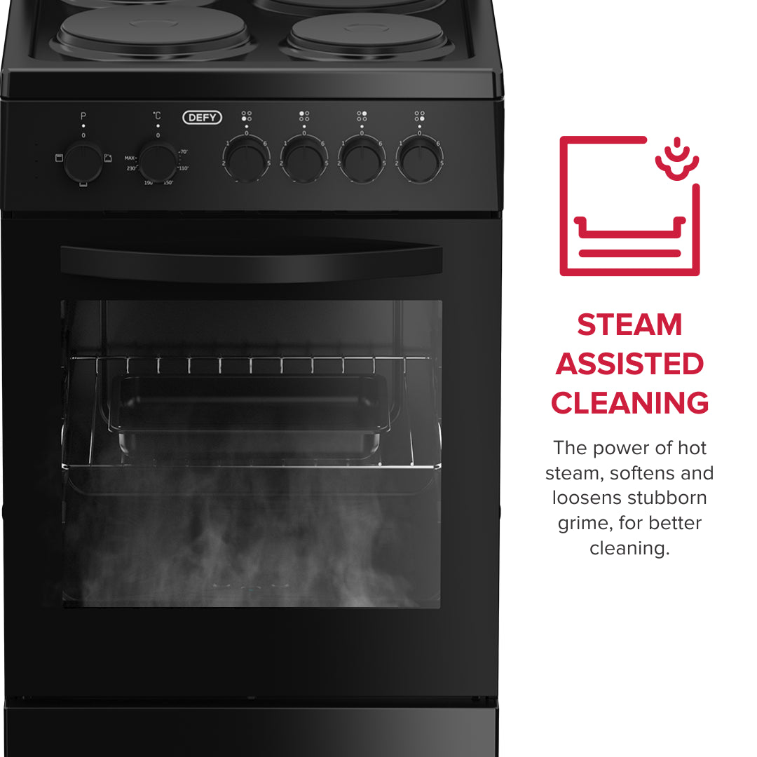 Defy DSS554 Compact 50cm 4 Plate Stove Black