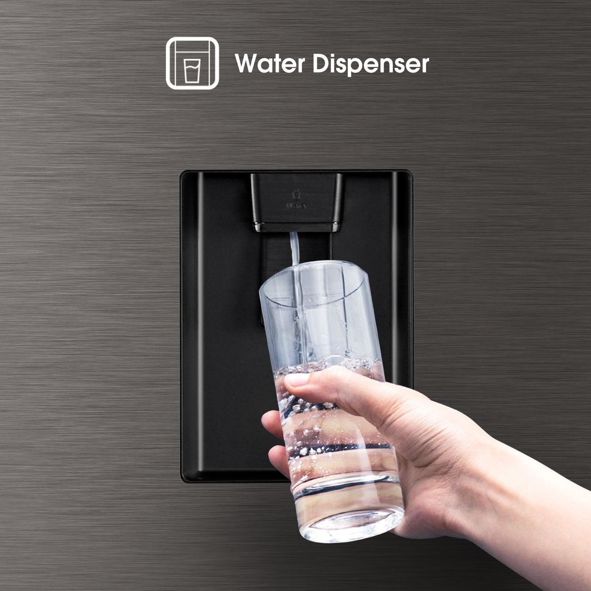 Hisense 222L Bottom Freezer Fridge with Water Dispenser -Titanium Inox