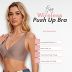 Wireless Deep V Push Up Bra